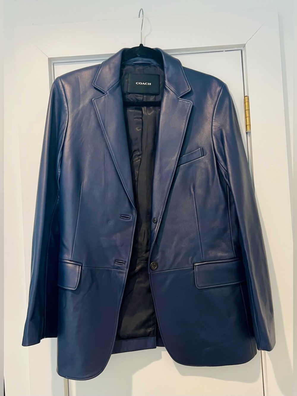 COACH leather blazer